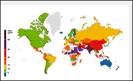 رتبه ایران از نظر کیفیت و آلودگی هوا در جهان